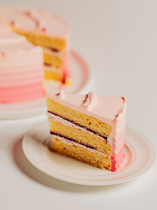Pink Raspberry Butter Cake (Slice)