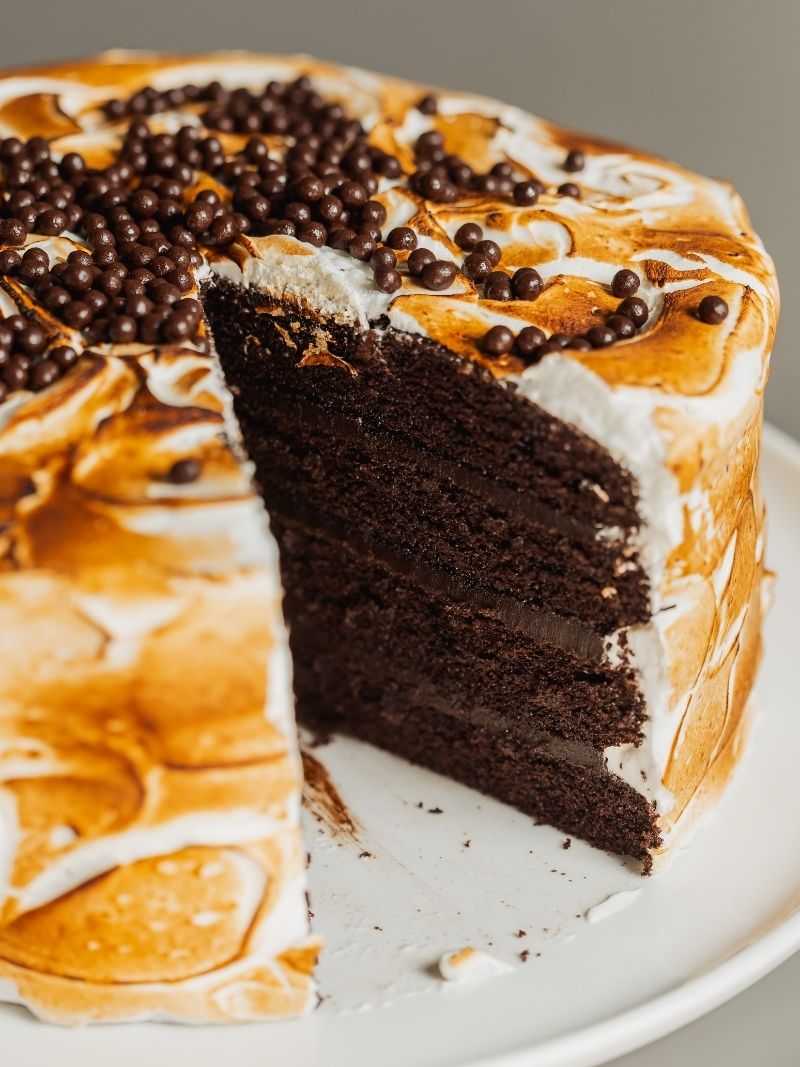 Toasted Marshmallow & Chocolate Cake